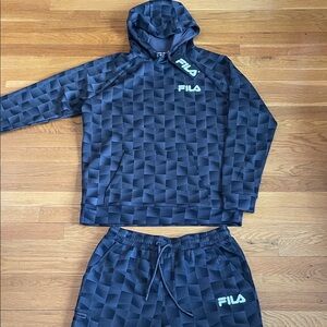 Fila Tech Knit Matching Performance Jacket and Jogger Set